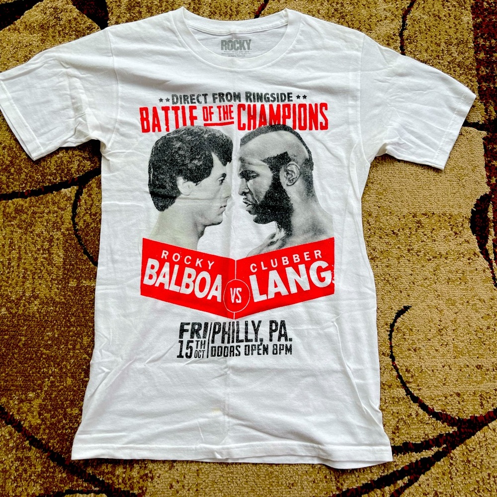 Mens Rocky Balboa Sylvester Stallone Boxing Shirt Size Small